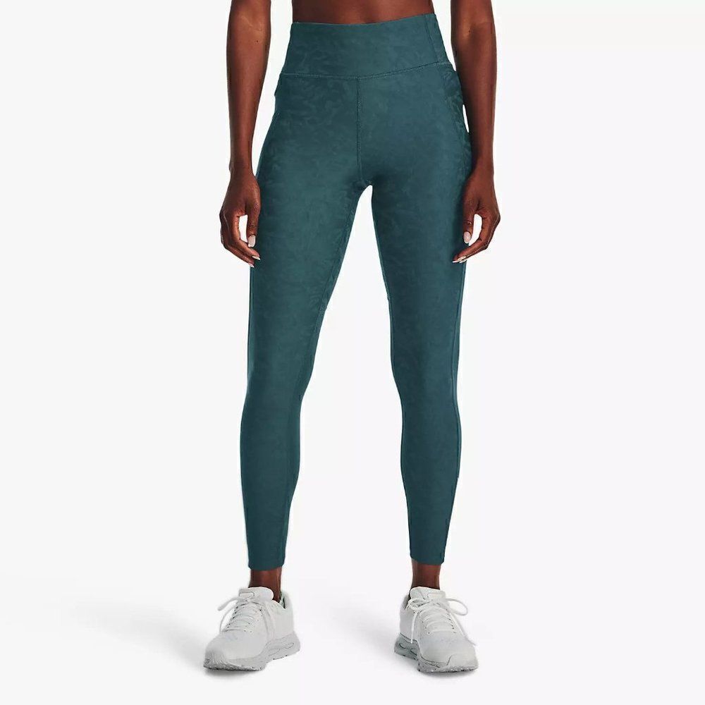 NEW Under Armour Fly Fast 3.0 Running Leggings in Tourmaline Teal Reflective